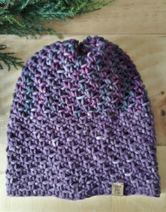 2 tone Purple Organic Cotton Slouchy